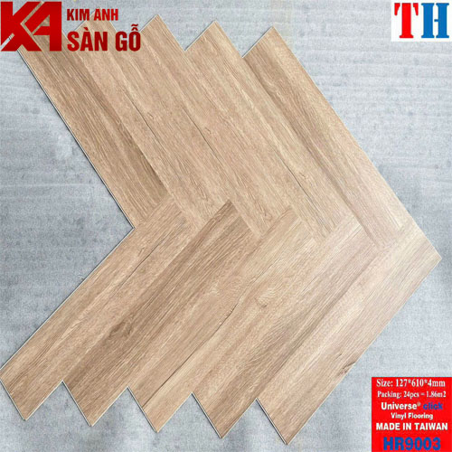 Sàn Nhựa Hèm Khóa Giả Gỗ Xương Cá TH-9003